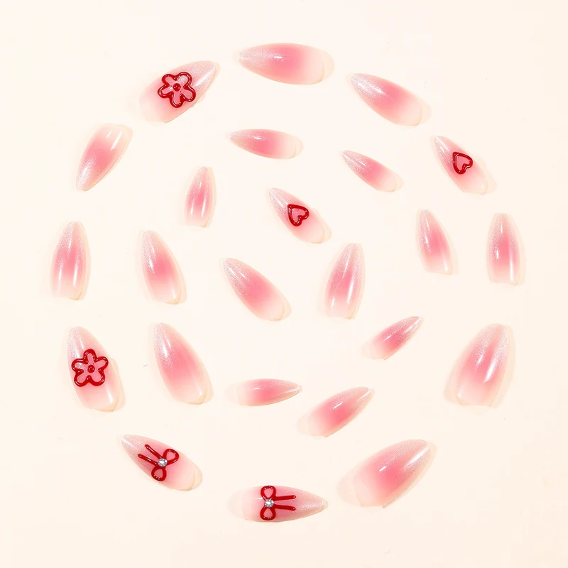 Stylische 3D Blumen Acryl Nagelkunstverlängerungen Karnz