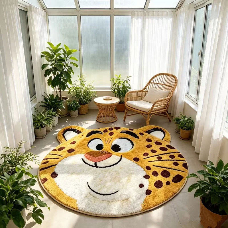 Rabbit-shaped Plush Rug