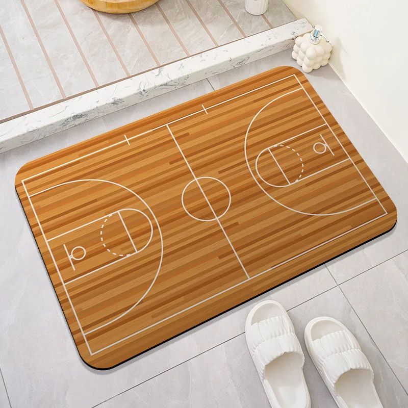 Baseball Theme Bath Mat