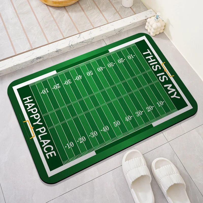 Baseball Theme Bath Mat