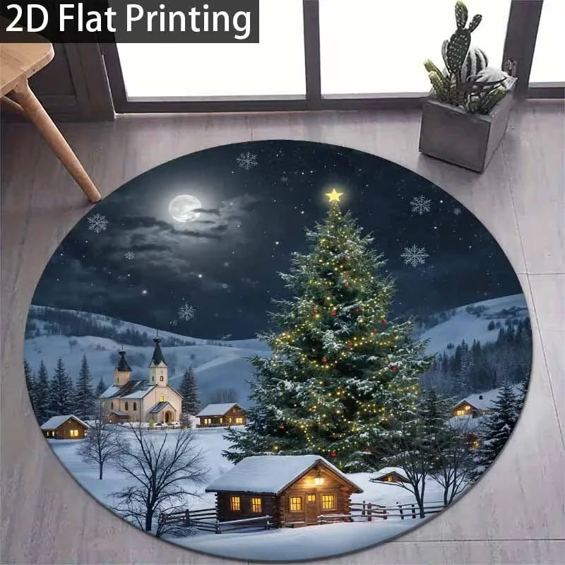 3D Christmas Theme Carpet