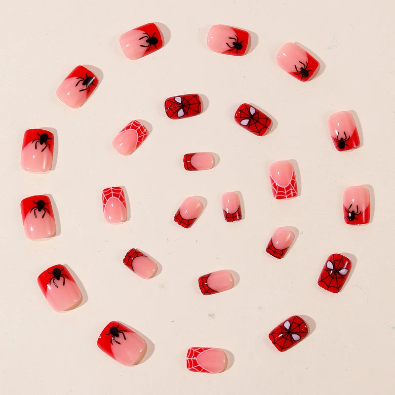 Spider Web Halloween Nagelkunst Erweiterungen Karnz