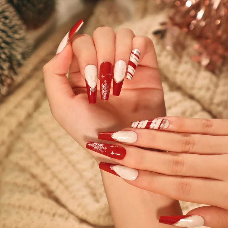 Artful Christmas nail art with festive patterns Stornfield