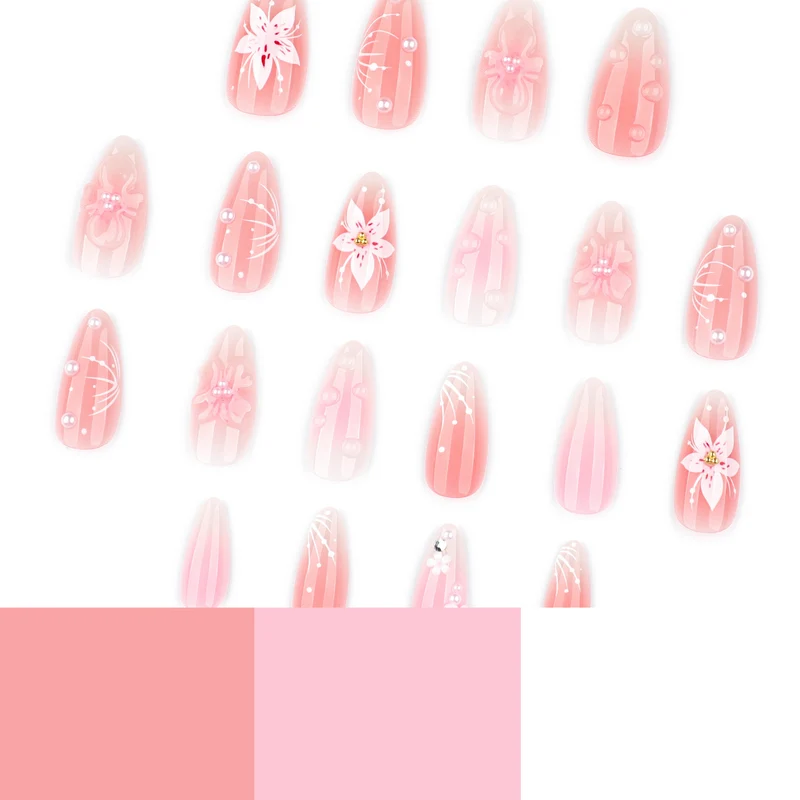 Artistic and creative nail extensions with floral accents Stornfield