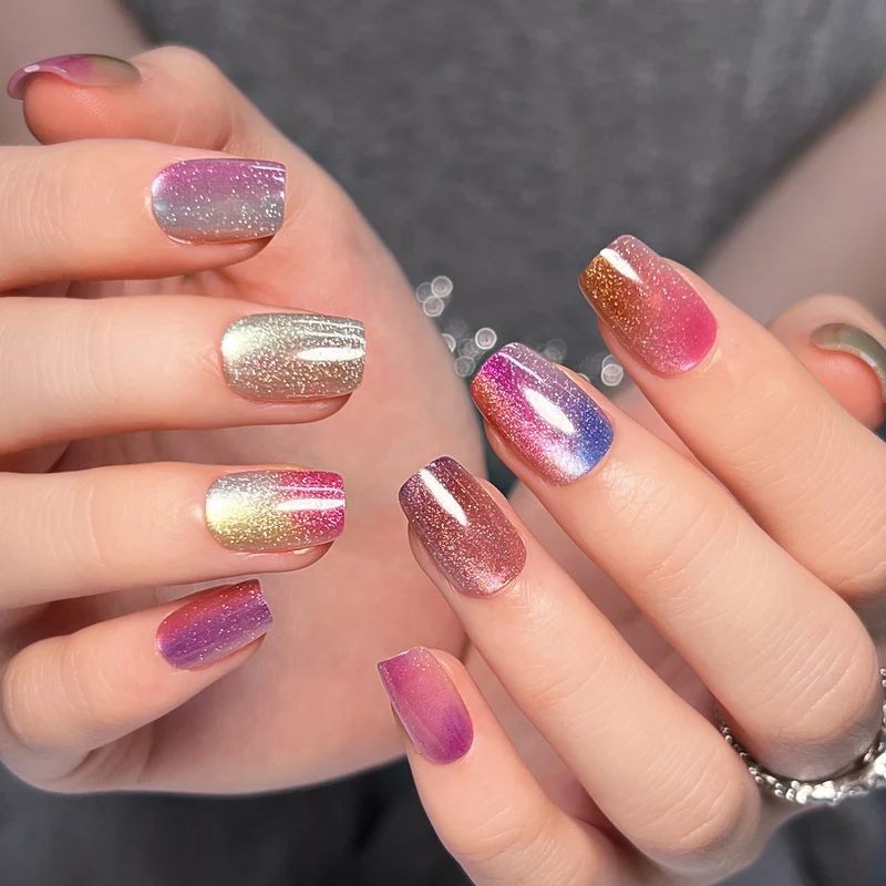 Artistic and colorful acrylic nails Stornfield
