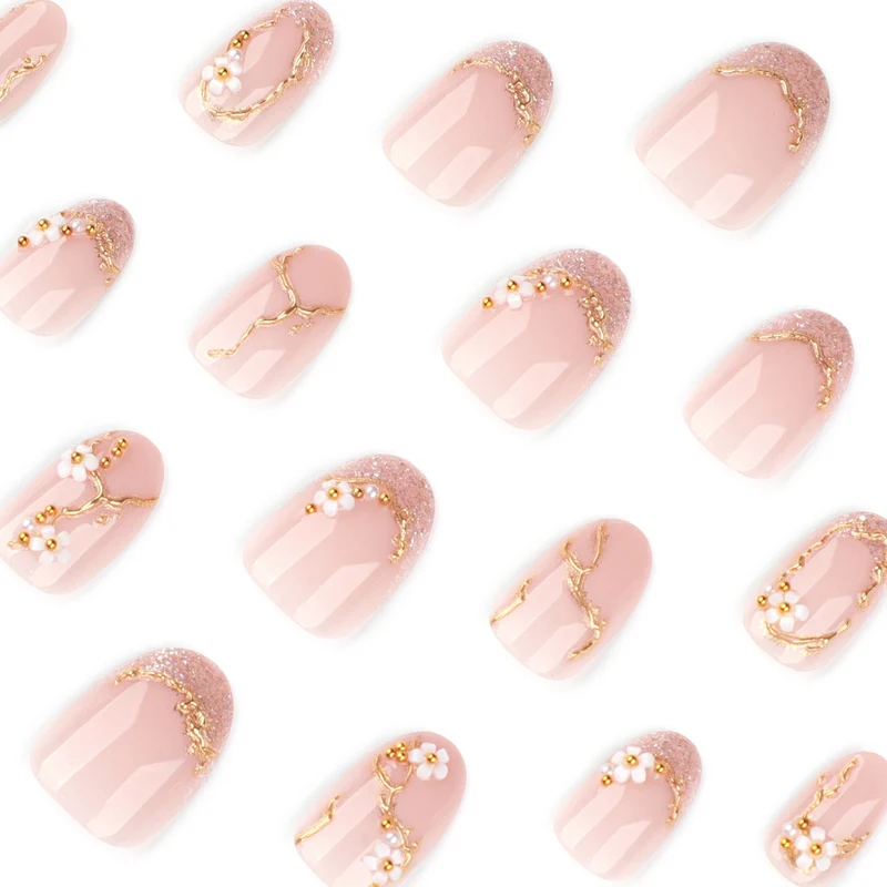 Artful and elegant nail art with floral elements Stornfield