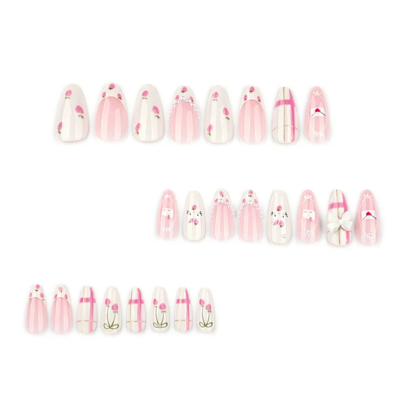 Artful stiletto nails with playful designs and a light 3D effect Stornfield
