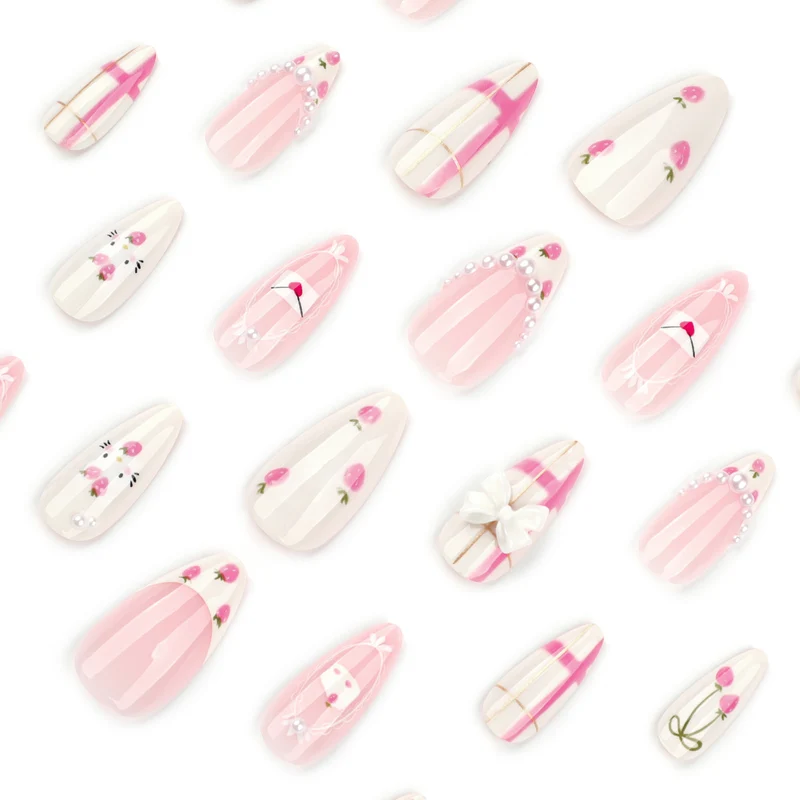 Artful stiletto nails with playful designs and a light 3D effect Stornfield