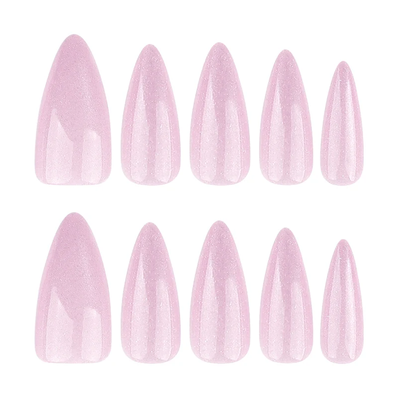 Artful Stiletto Nails with Shimmering Glitter Stornfield