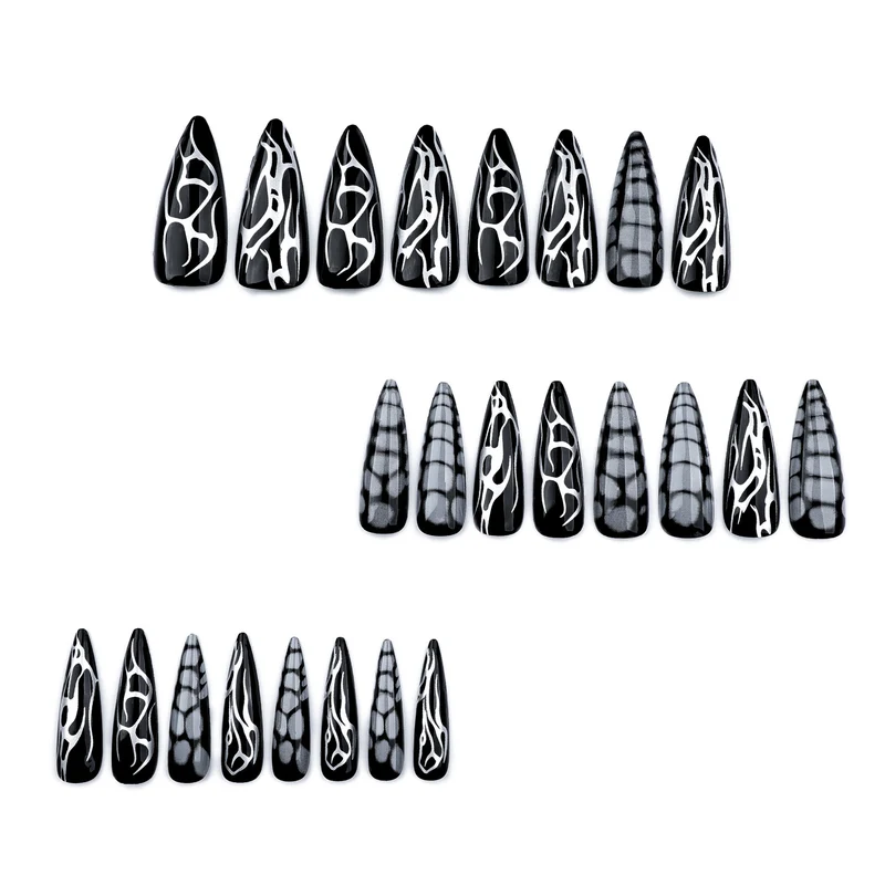 Artistic stiletto nails with modern structure design Stornfield