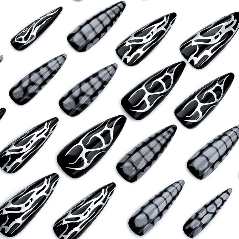 Artistic stiletto nails with modern structure design Stornfield