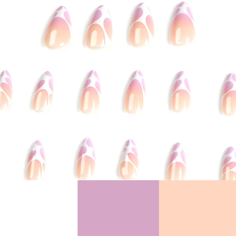 Artistic stiletto nails with modern marble pattern Stornfield