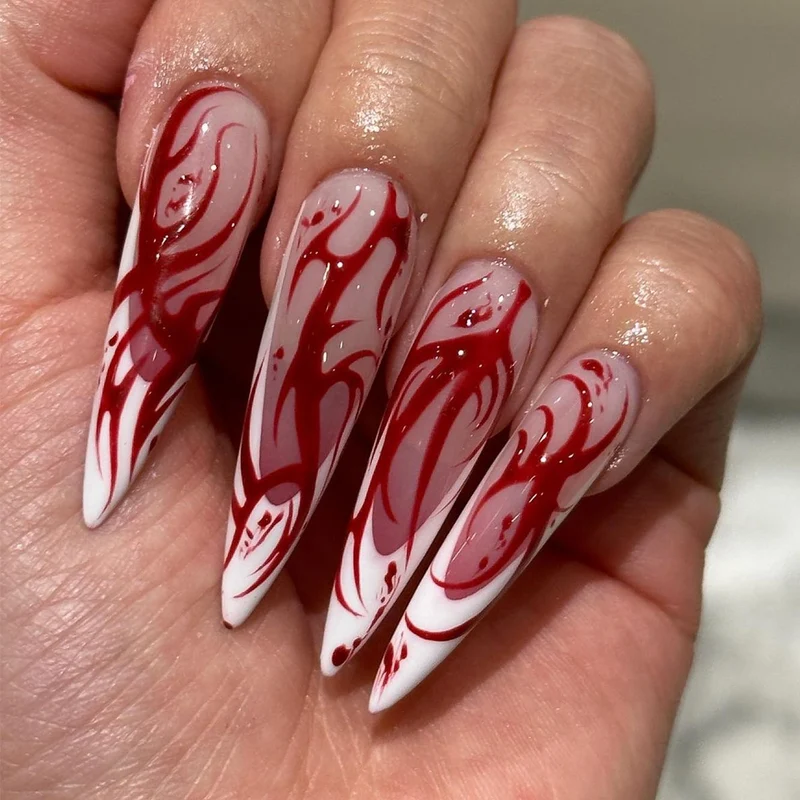 Artful stiletto nails with artistic gradient Stornfield