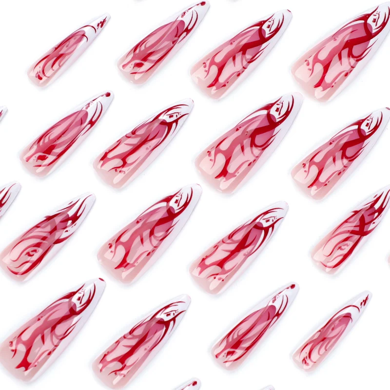 Artful stiletto nails with artistic gradient Stornfield