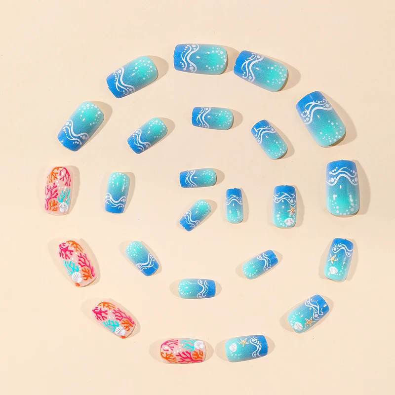 Oceanic Coral Nagelkunst Design Karnz