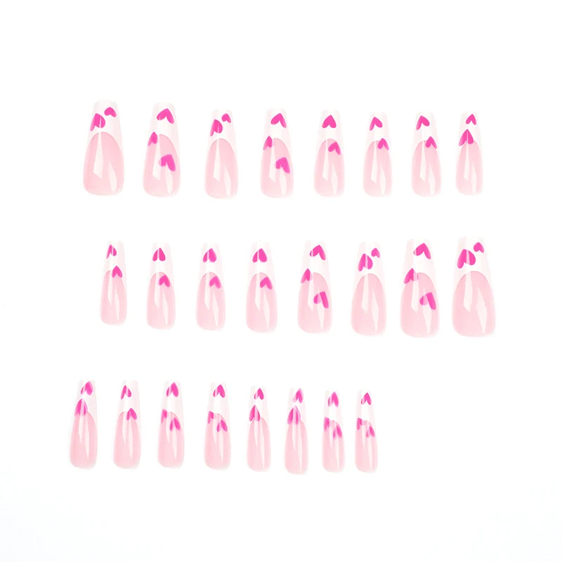 Artful Stiletto Nails with Hearts Design Stornfield