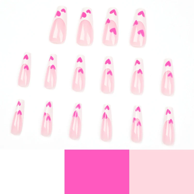 Artful Stiletto Nails with Hearts Design Stornfield