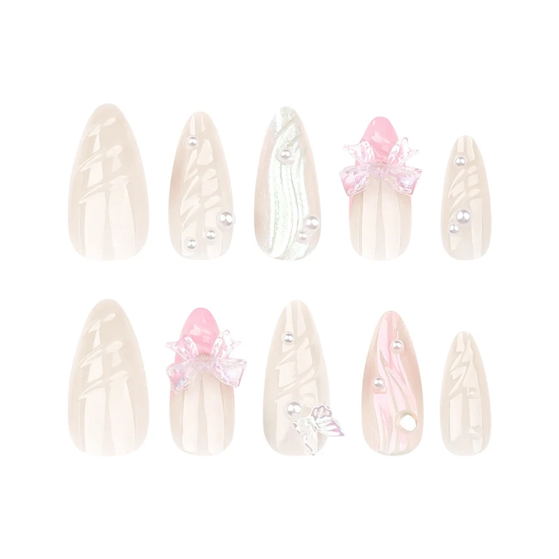 Artful stiletto nails with glitter and butterfly design Stornfield