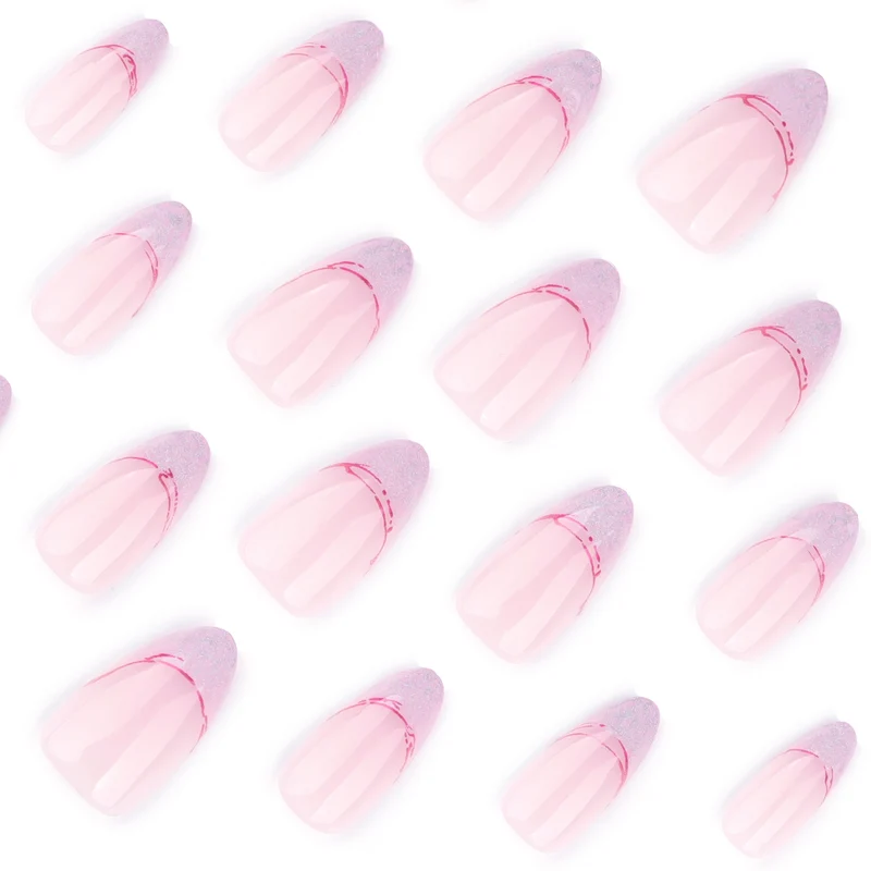 Artful Stiletto Nails with Glitter and Ombre Design Stornfield