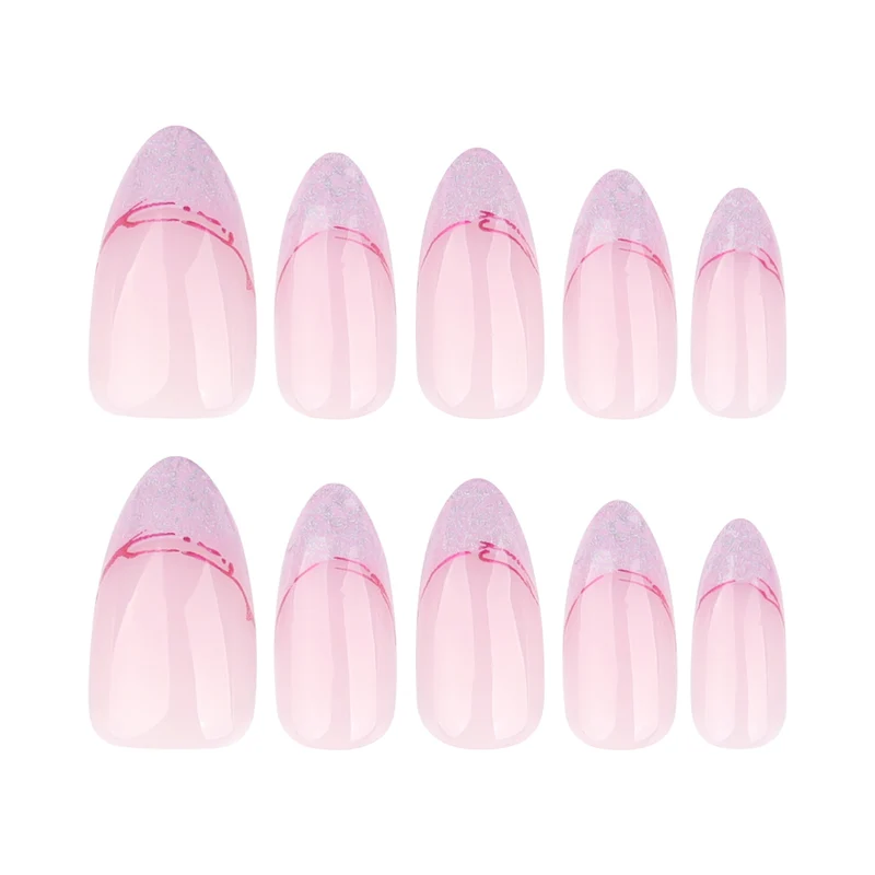 Artful Stiletto Nails with Glitter and Ombre Design Stornfield