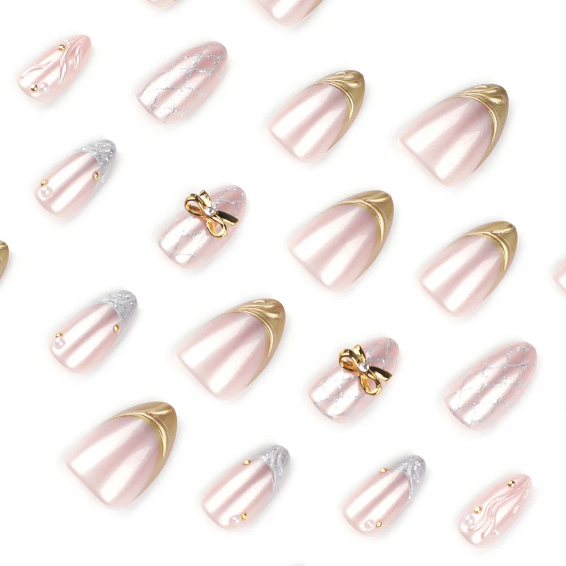 Artful stiletto nails with glitter and flower accents Stornfield