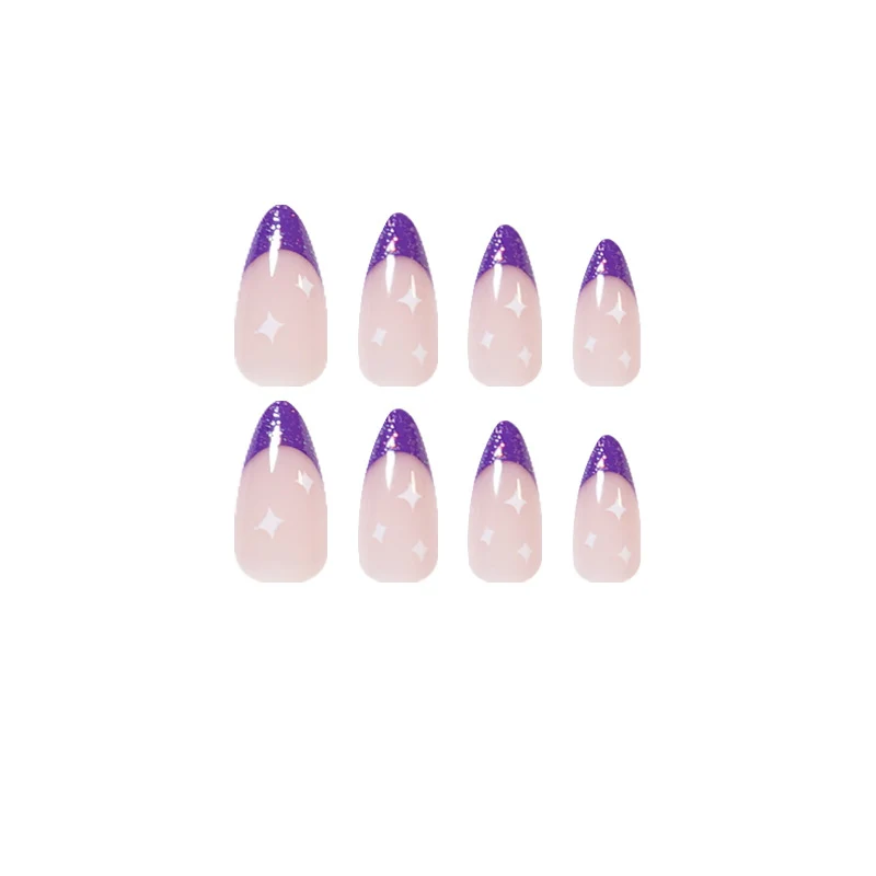 Artistic stiletto nails with glitter design Stornfield