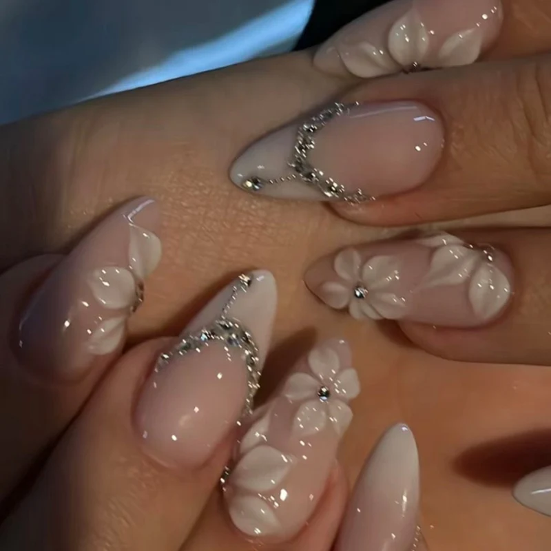 Artful stiletto nails with glitter accents Stornfield