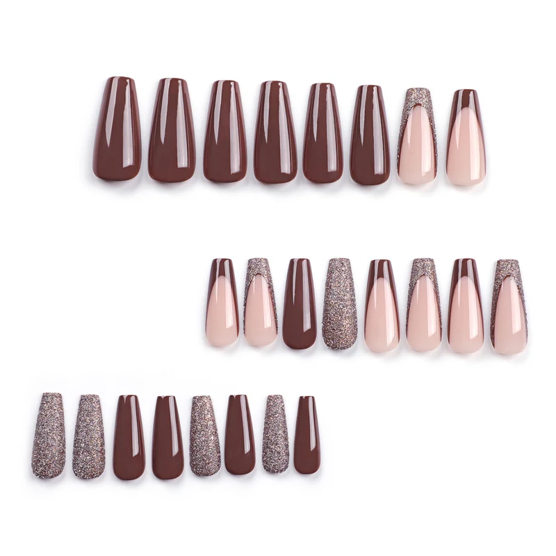 Artful stiletto nails with glitter embellishments Stornfield