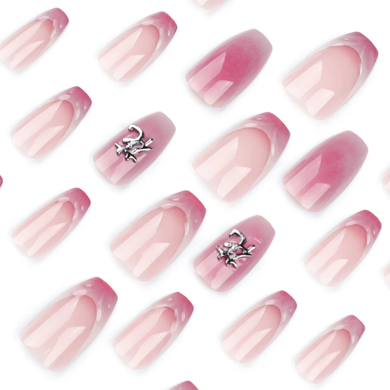 Artful stiletto nails with floral accents and 3D details Stornfield