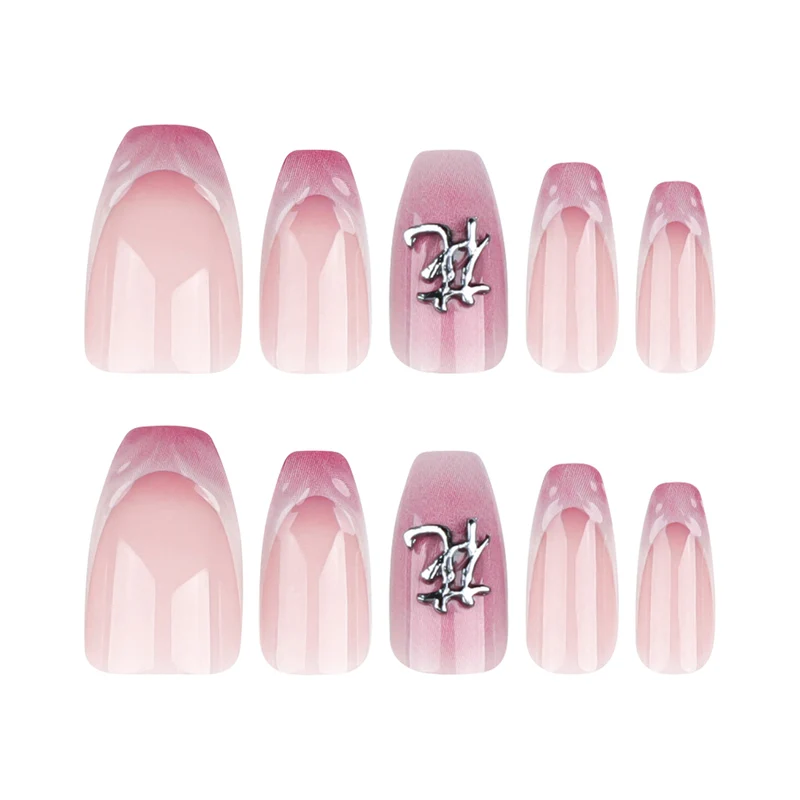 Artful stiletto nails with floral accents and 3D details Stornfield