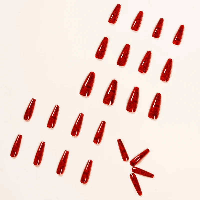 Artful stiletto nails with floral 3D design Stornfield
