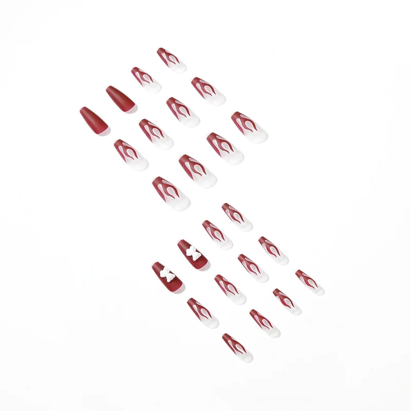 Artful stiletto nails with fiery flame design Stornfield