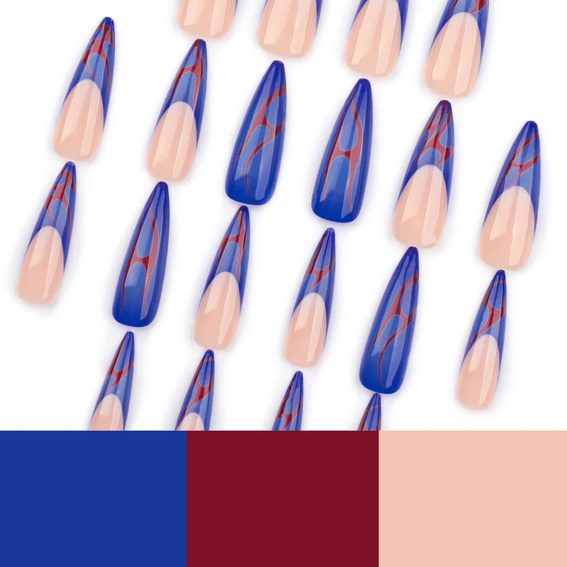 Artful stiletto nails with colorful designs and creative accents Stornfield