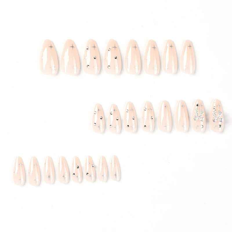 Artful stiletto nails with elegant decoration design Stornfield