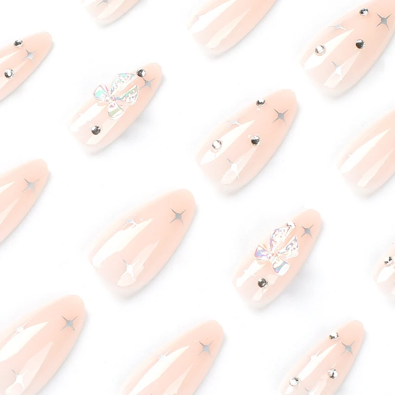 Artful stiletto nails with elegant decoration design Stornfield