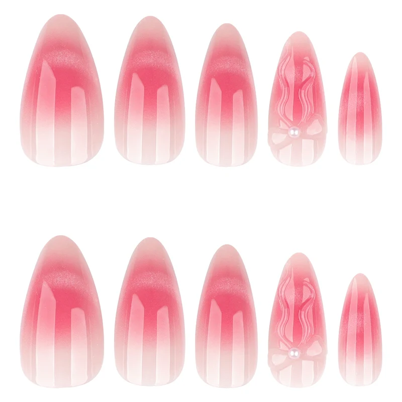 Artistic stiletto nails with elegant French tips and floral design Stornfield