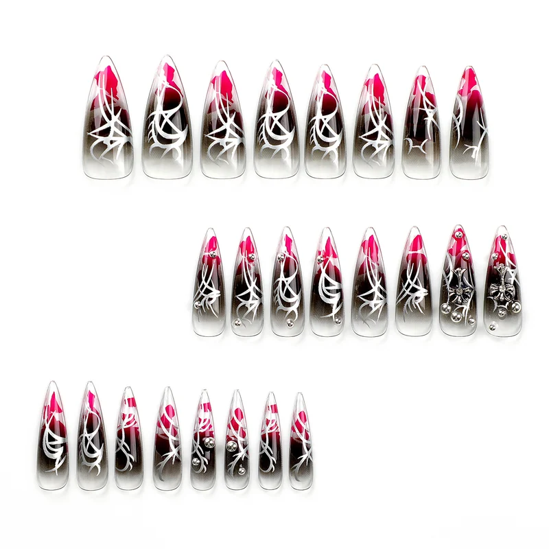 Artful stiletto nails with elegant decoration and modern accents Stornfield