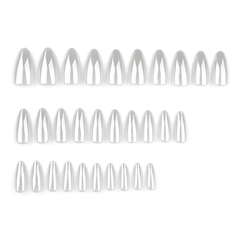 Artful stiletto nails with elegant shine details Stornfield