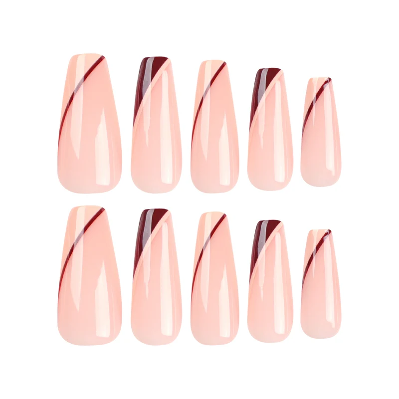 Artful stiletto nails with elegant gradient and geometric accents Stornfield