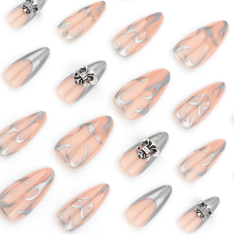 Artful stiletto nails with elegant accents Stornfield