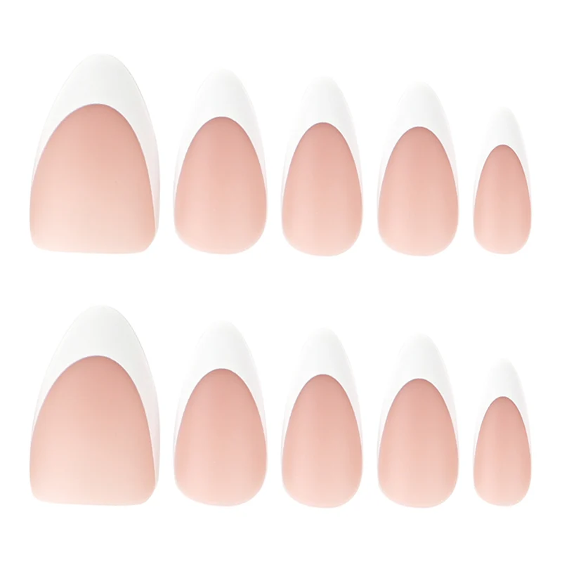 Artistic stiletto nails with elegant French design Stornfield