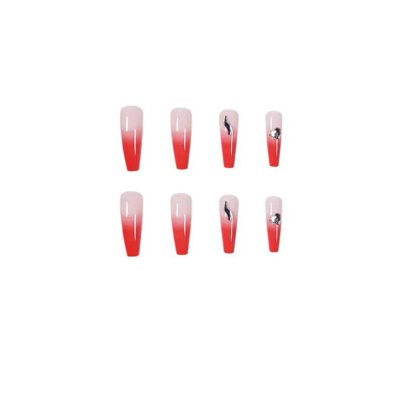 Artful stiletto nails with elegant gradient and rhinestone embellishment Stornfield