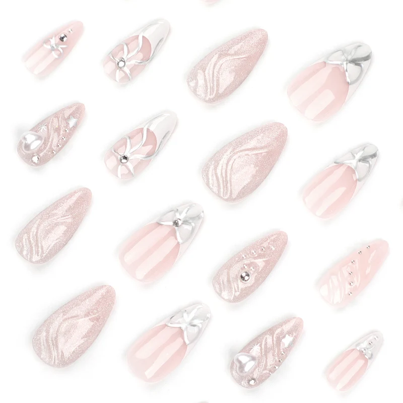 Artful stiletto nails with elegant decoration Stornfield