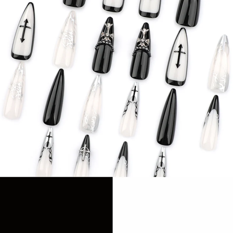 Artistic stiletto nails with unique 3D details and elegant accents Stornfield