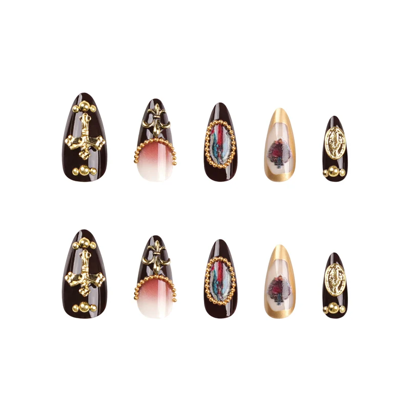 Artistic stiletto nails with detailed embellishments Stornfield