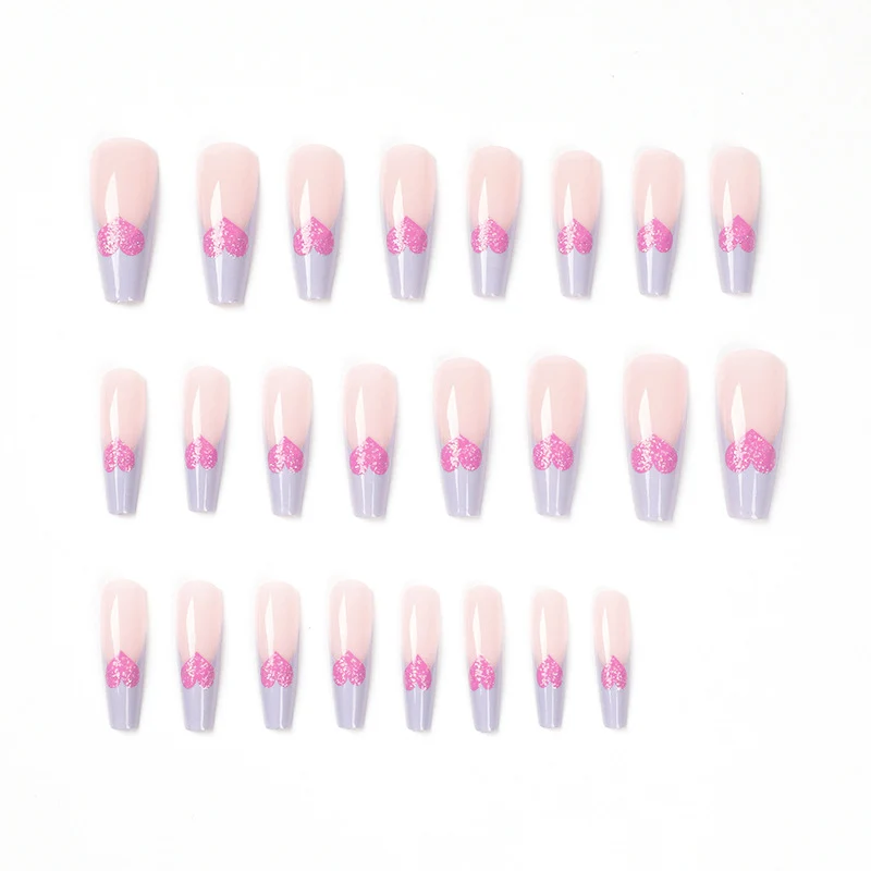 Artful stiletto nails with colorful heart designs Stornfield