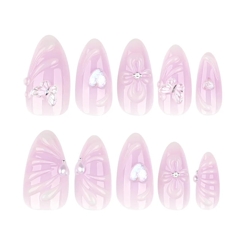 Artful lace nails with elegant decoration Stornfield