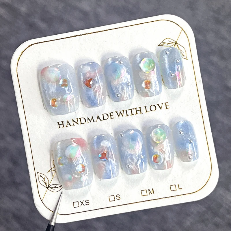 Artistic Premium Nail Extensions with Unique Artistic Accents Stornfield