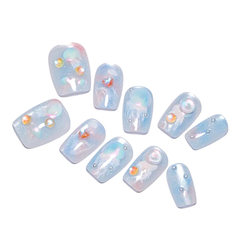 Artistic Premium Nail Extensions with Unique Artistic Accents Stornfield