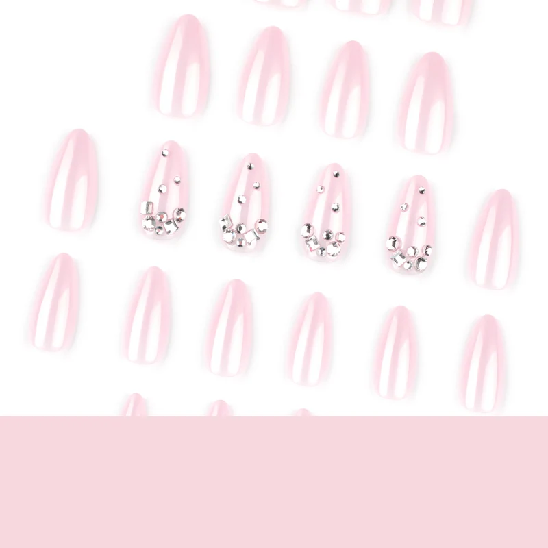 Artful nail art with delicate glitter accents and elegant French tip Stornfield